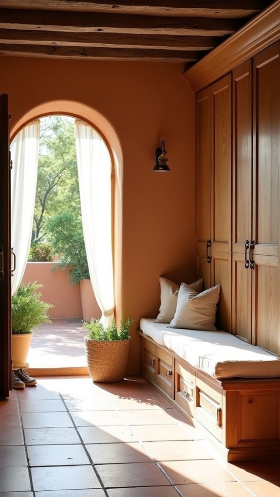 organized stylish entryway storage