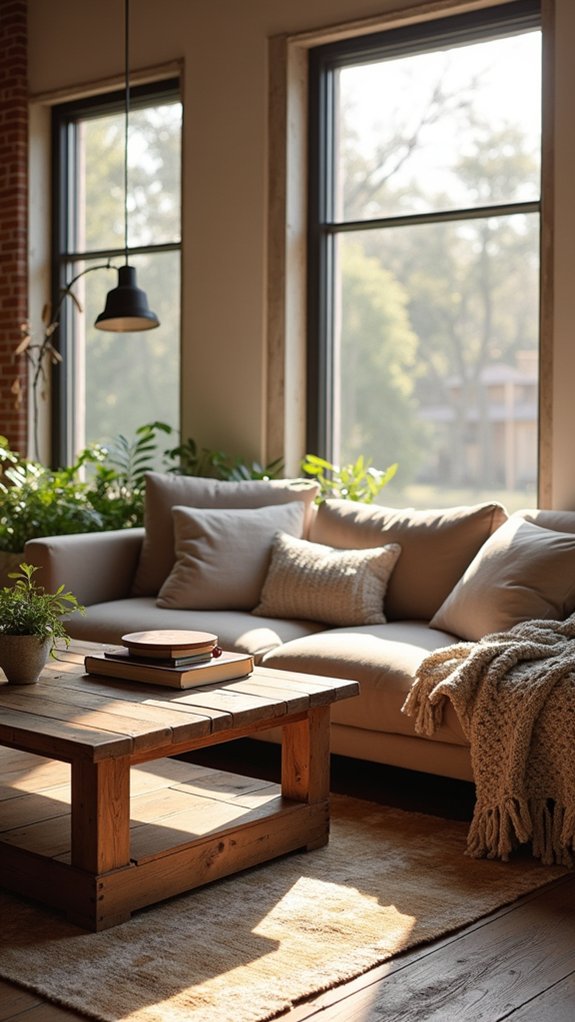 plush sofas and cushions