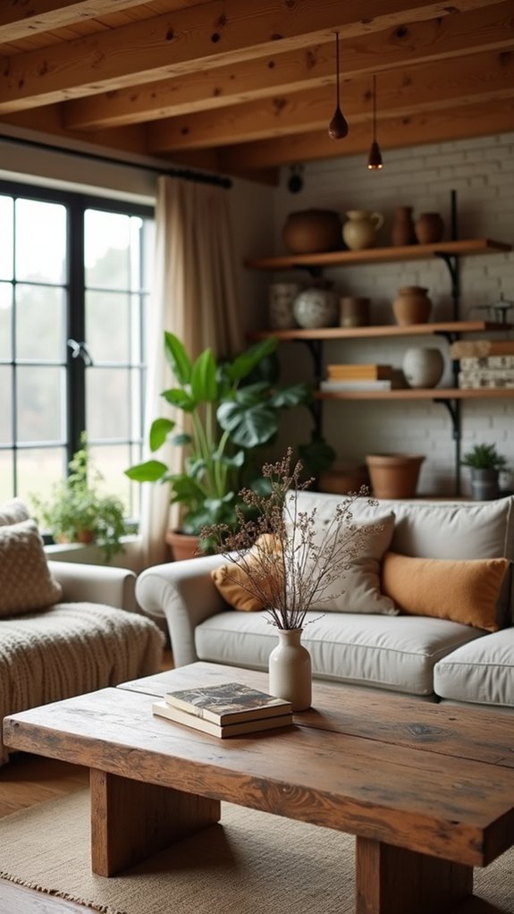 reclaimed wood adds warmth