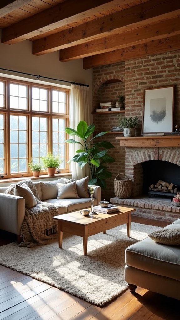 rustic beams cozy retreat