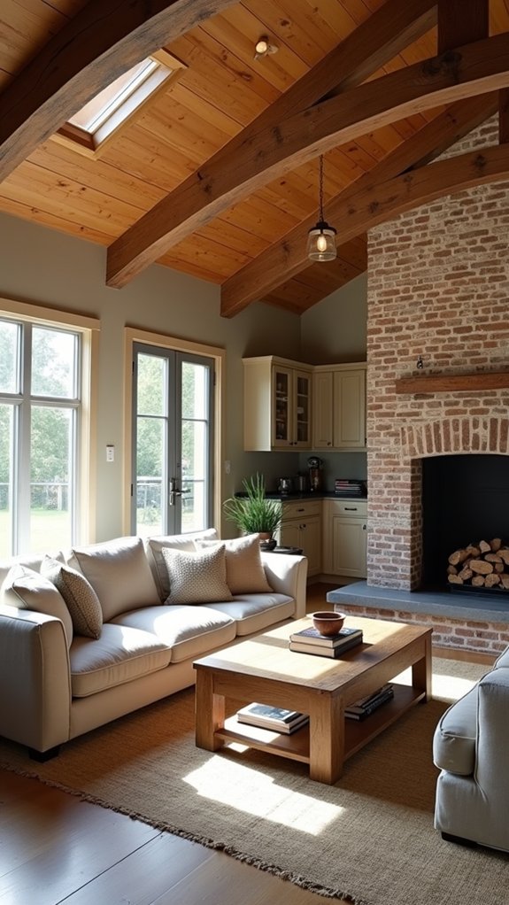 rustic beams enhance design