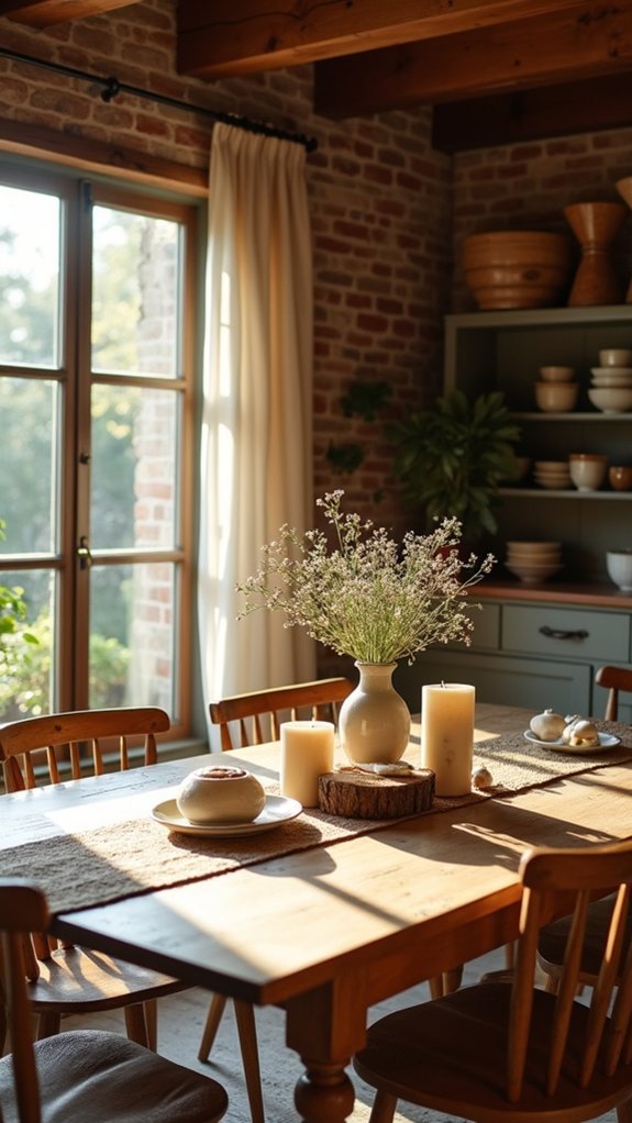 rustic centerpiece with natural elements