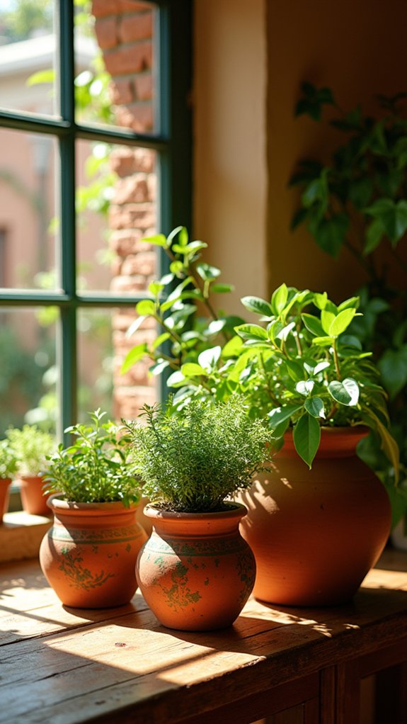 rustic charm for indoor greenery