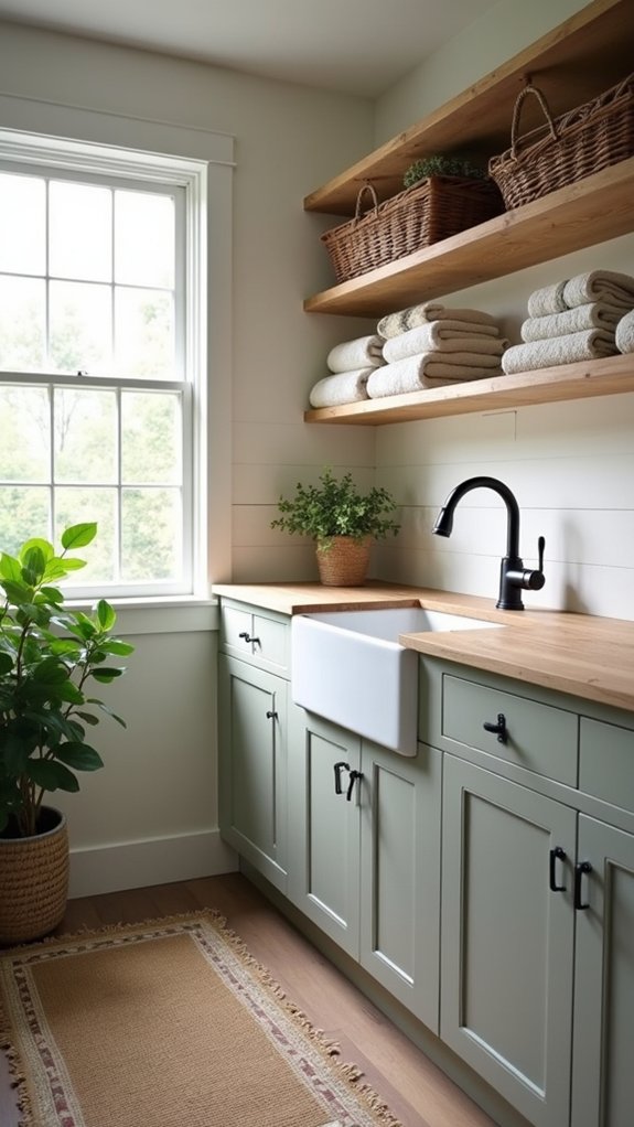 rustic charm in laundry