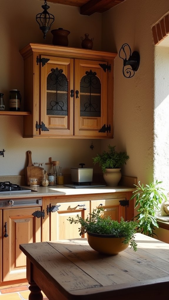 rustic charm with wrought iron