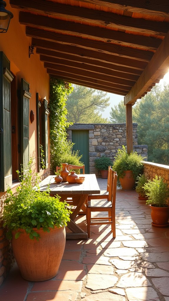 rustic wood creates warmth