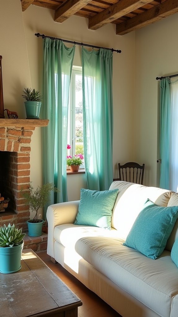 serene cream and turquoise harmony