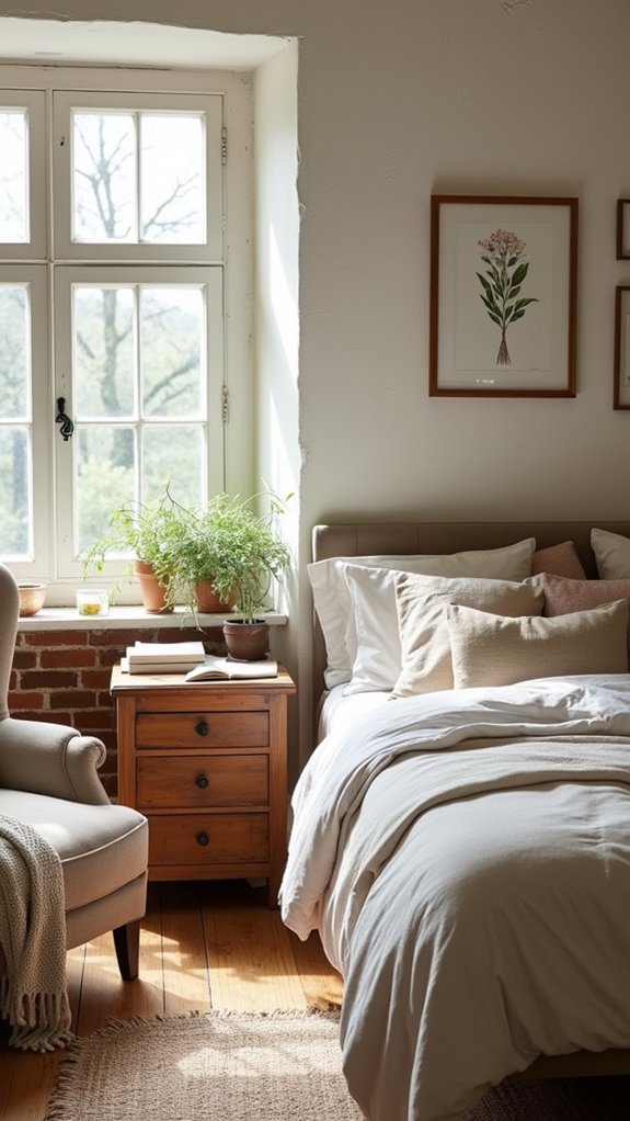 serene vintage farmhouse bedroom