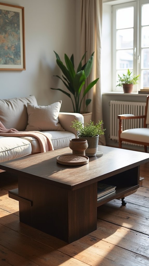 sleek minimalist coffee table