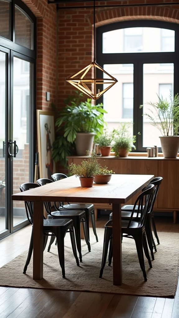 sleek sophisticated minimalist dining