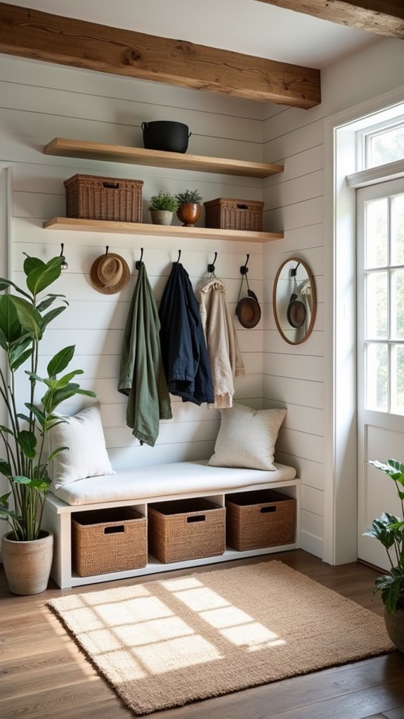 stylish and functional mudroom