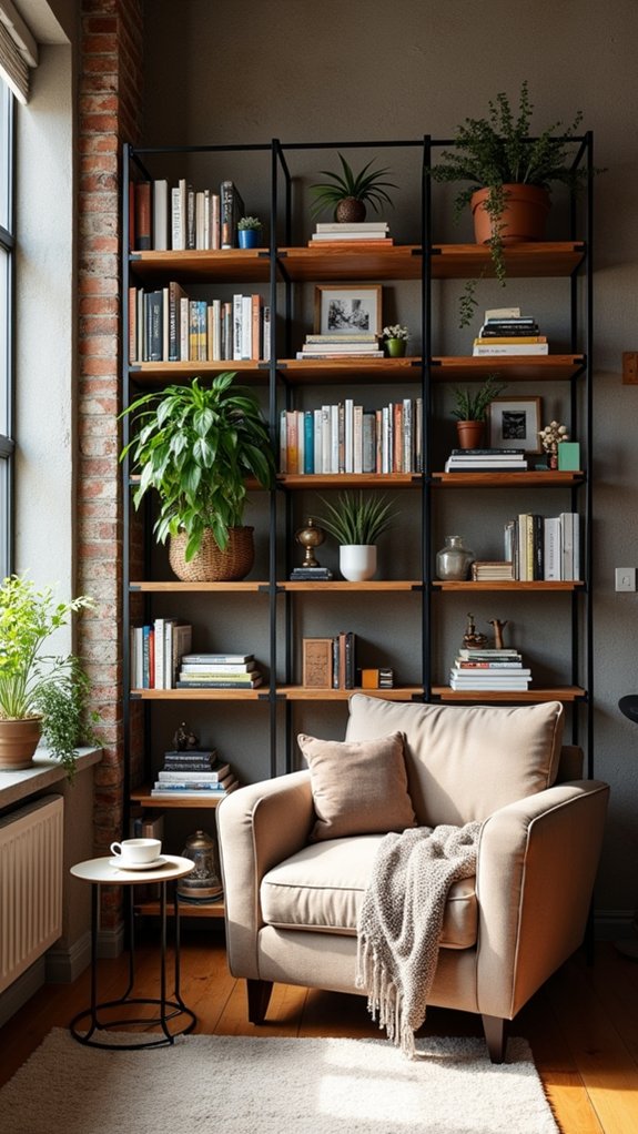 stylish functional bookshelf centerpiece
