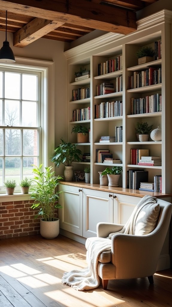 stylish functional built in shelving