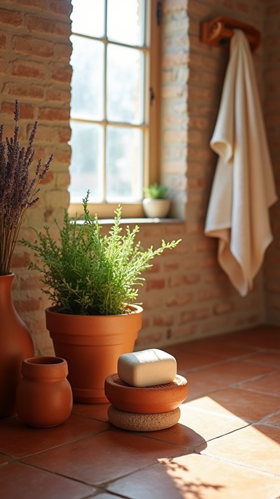 terracotta spa bathroom accessories