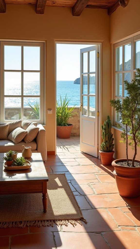 terracotta tiles ocean view