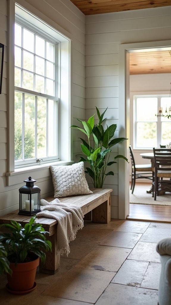 textured wall treatments elevate entryway