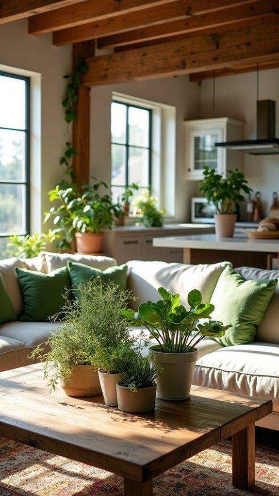 tranquil vibrant plant integration