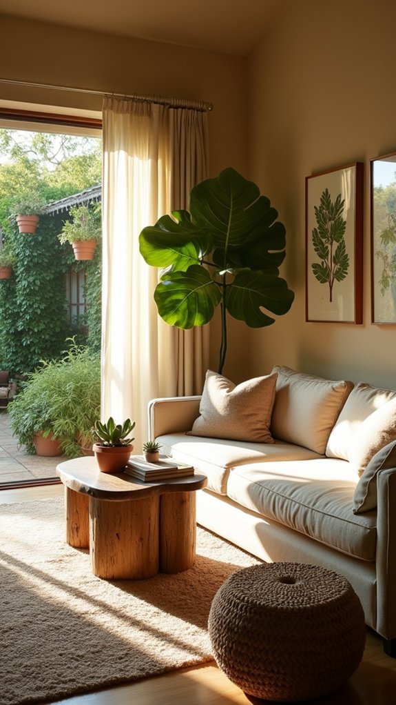 vibrant atmosphere with greenery