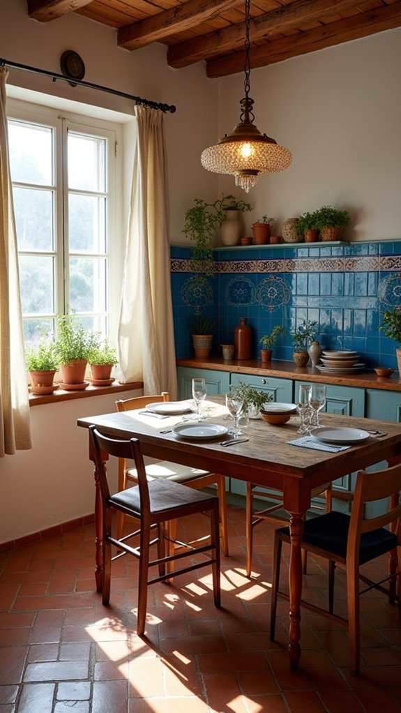 vibrant blue tile elegance