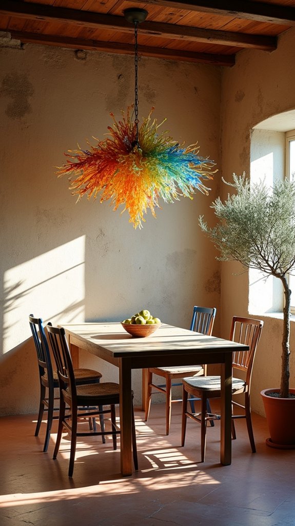 vibrant colorful ceiling fixtures