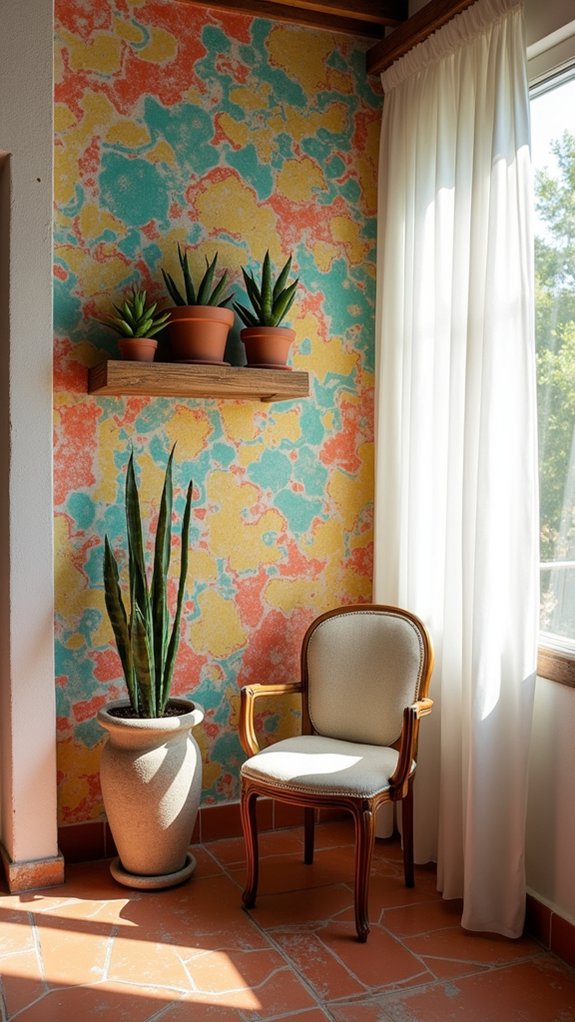 vibrant colorful terrazzo patterns