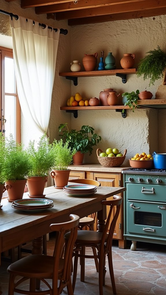 vibrant colors rustic warmth