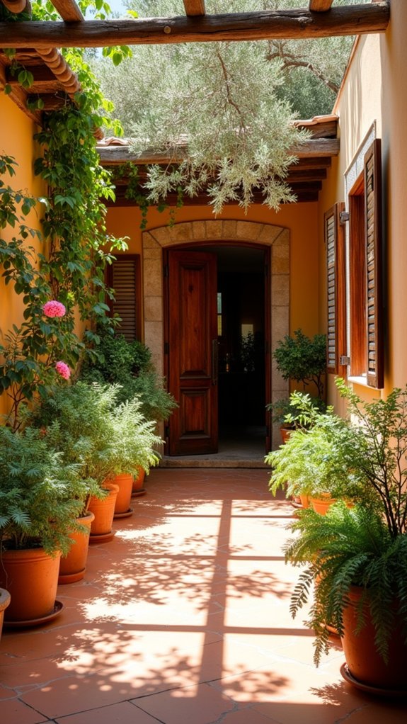 vibrant mediterranean floral oasis