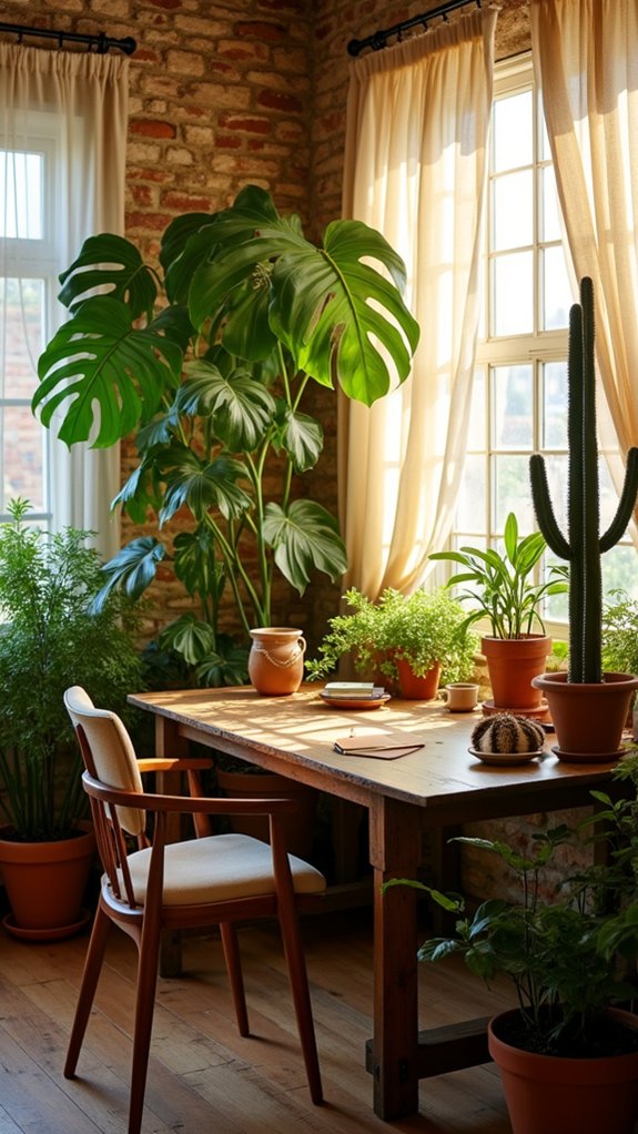 vibrant mediterranean indoor greenery