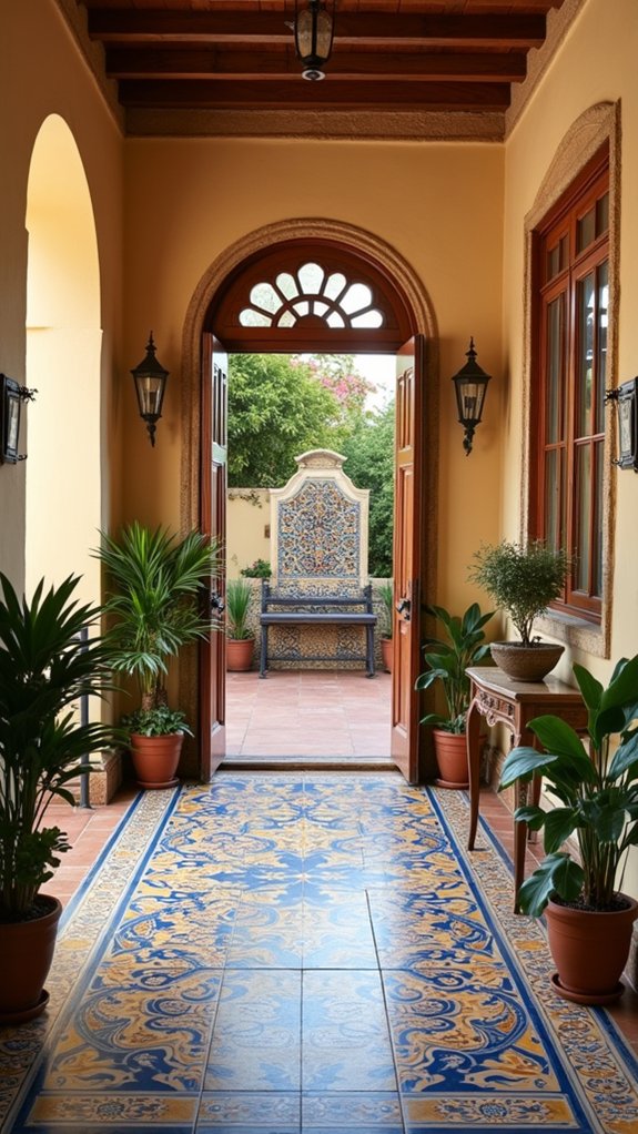vibrant mediterranean tile accents