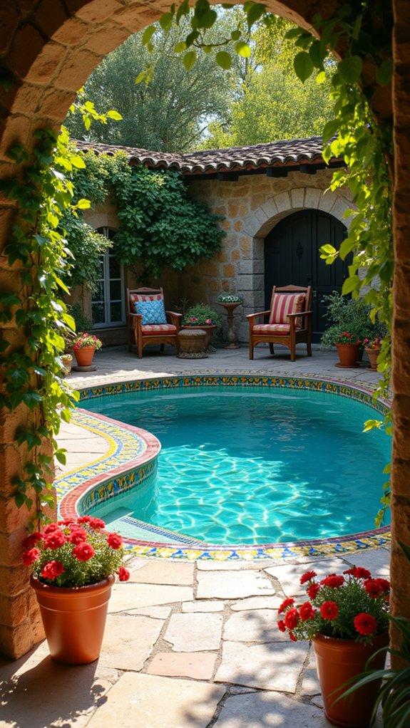 vibrant mosaic tile pools