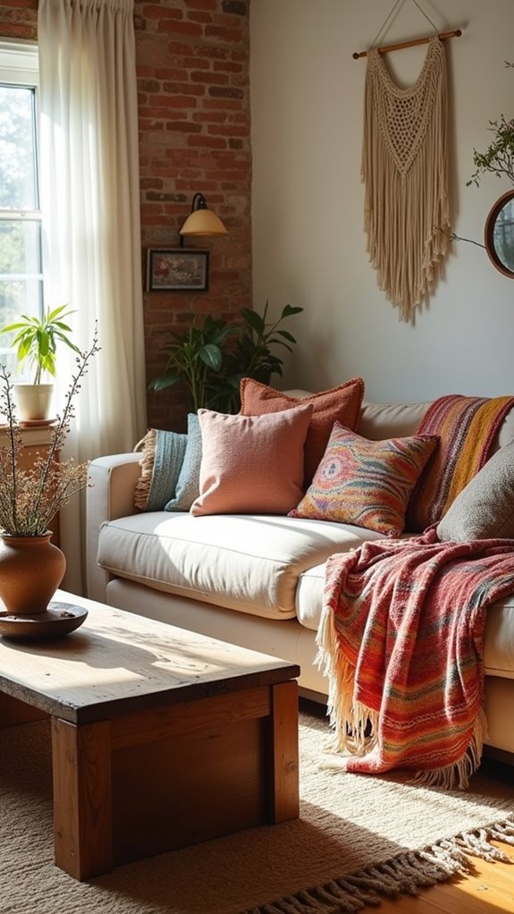 vibrant textiles and throws