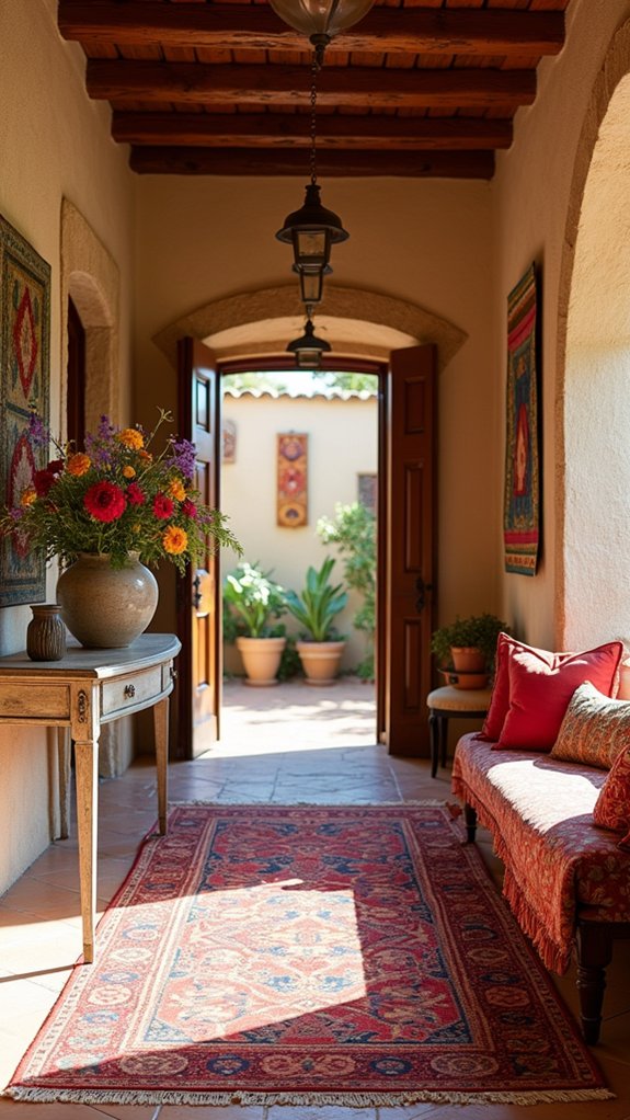 vibrant textiles enhance warmth