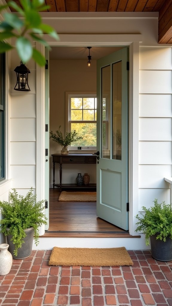 vintage entryway warmth emphasized