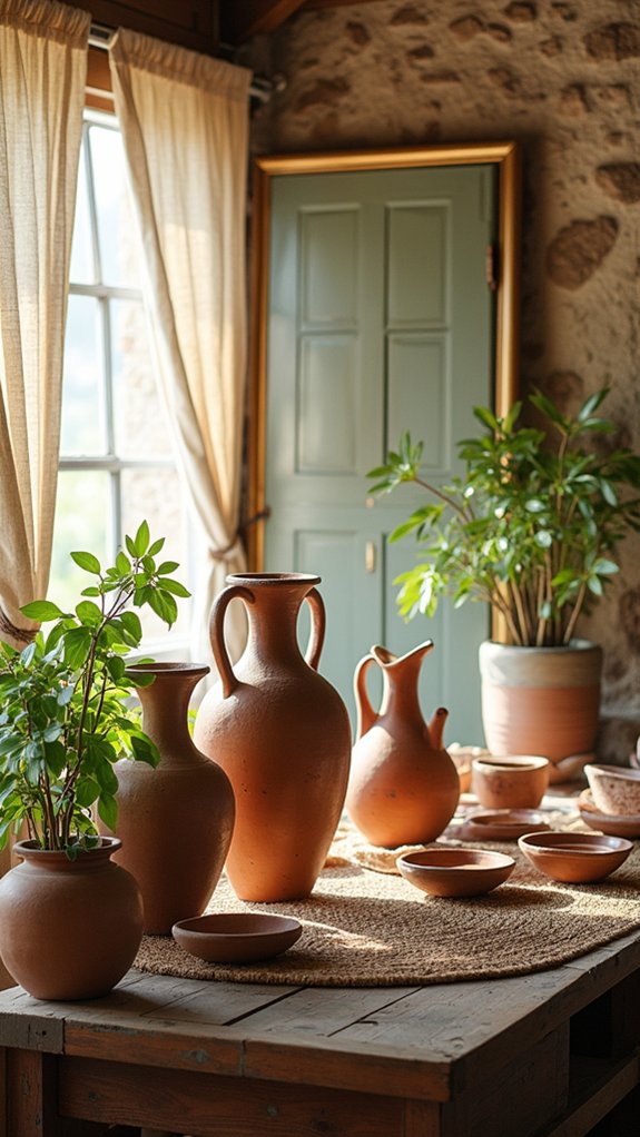 vintage terracotta urns charm