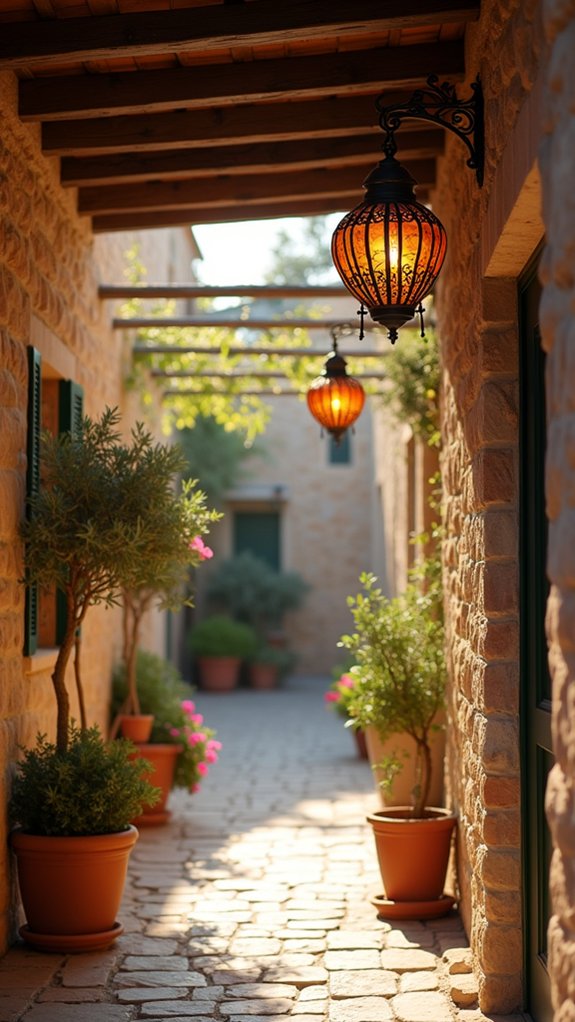 warm inviting glass lanterns