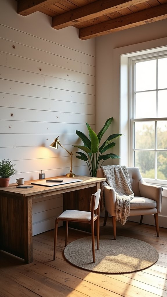 warm inviting shiplap accent