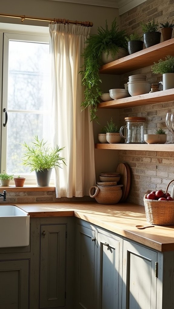 warm kitchen with openness