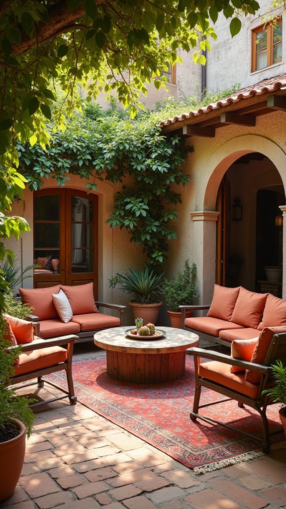 warm mediterranean lounge retreat
