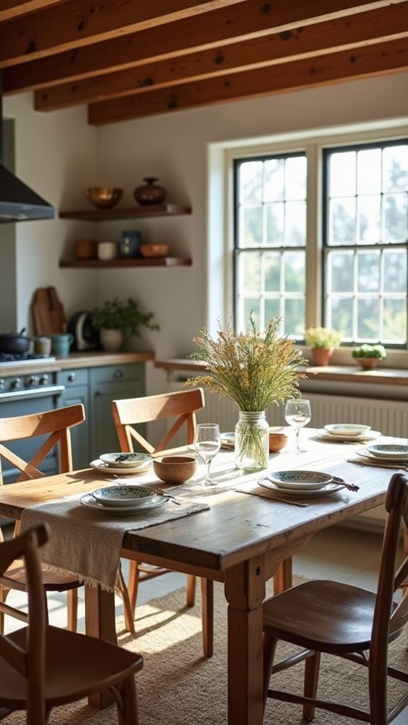 warm rustic dining experience