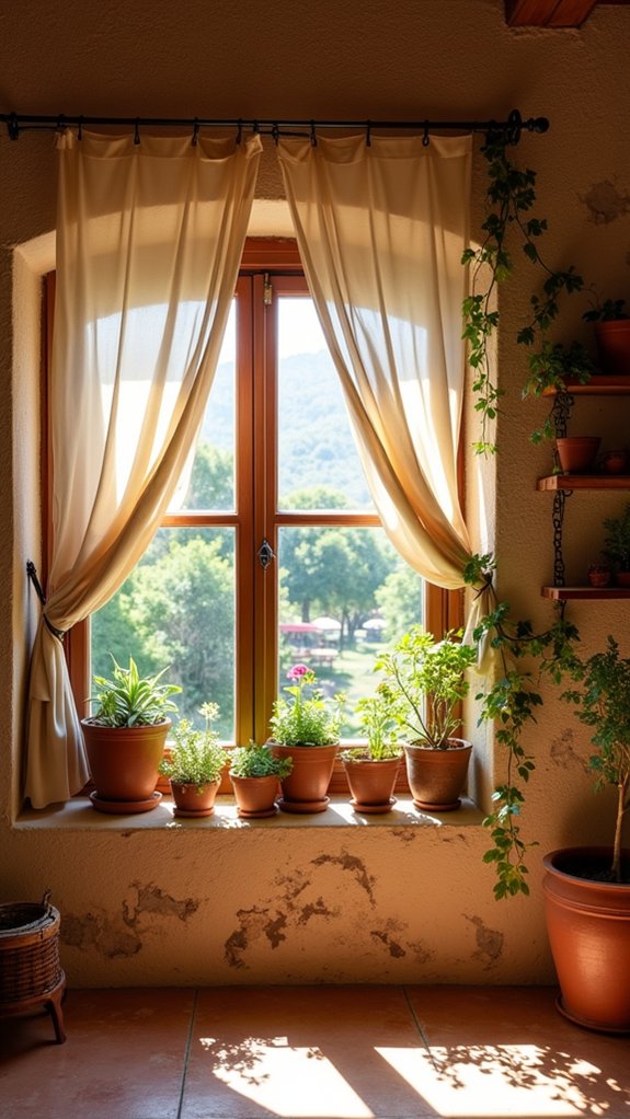 warm rustic window accents