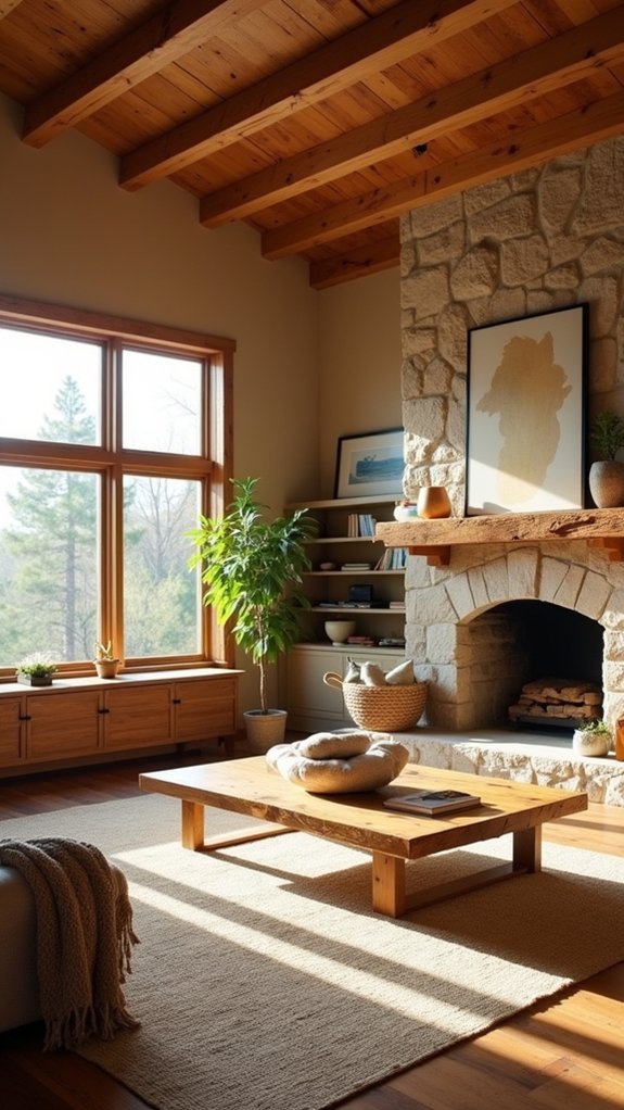 warm wood enhances cozy aesthetic