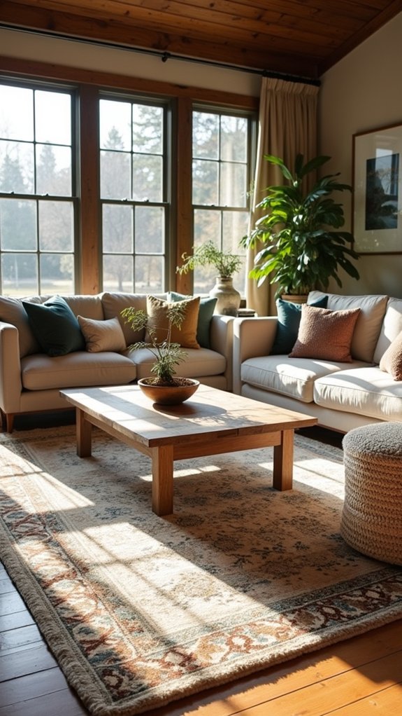 warmth through area rugs