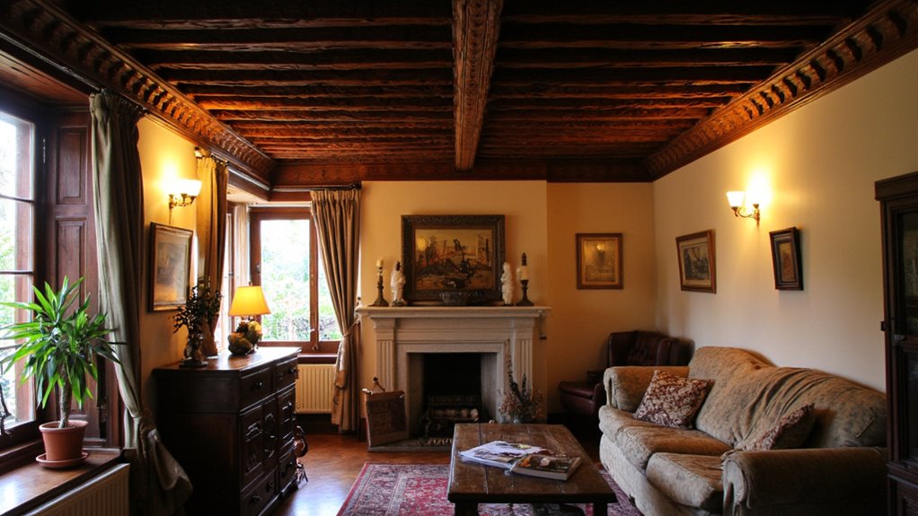 accent lighting enhances wood