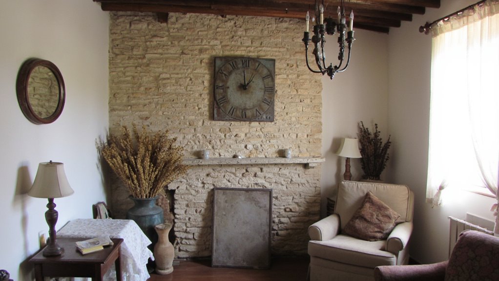 aged metal enhances rustic style