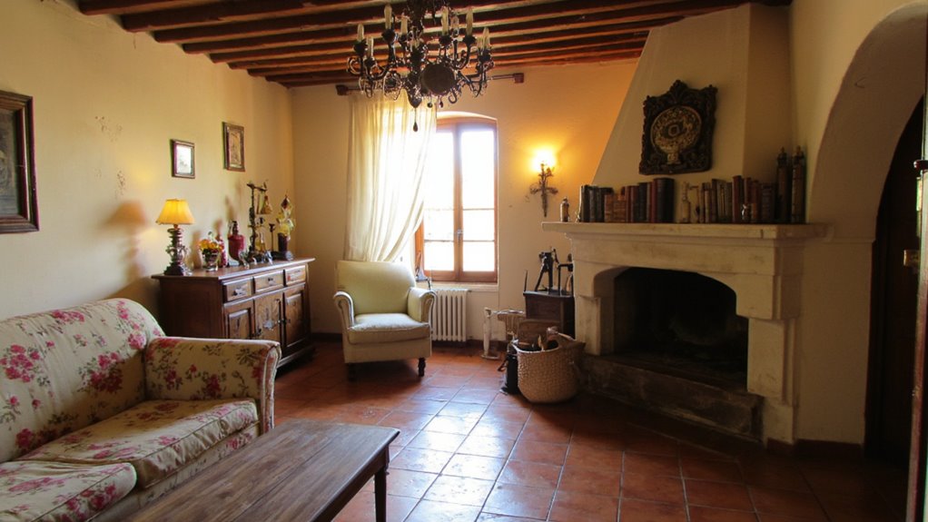 antique lighting adds warmth