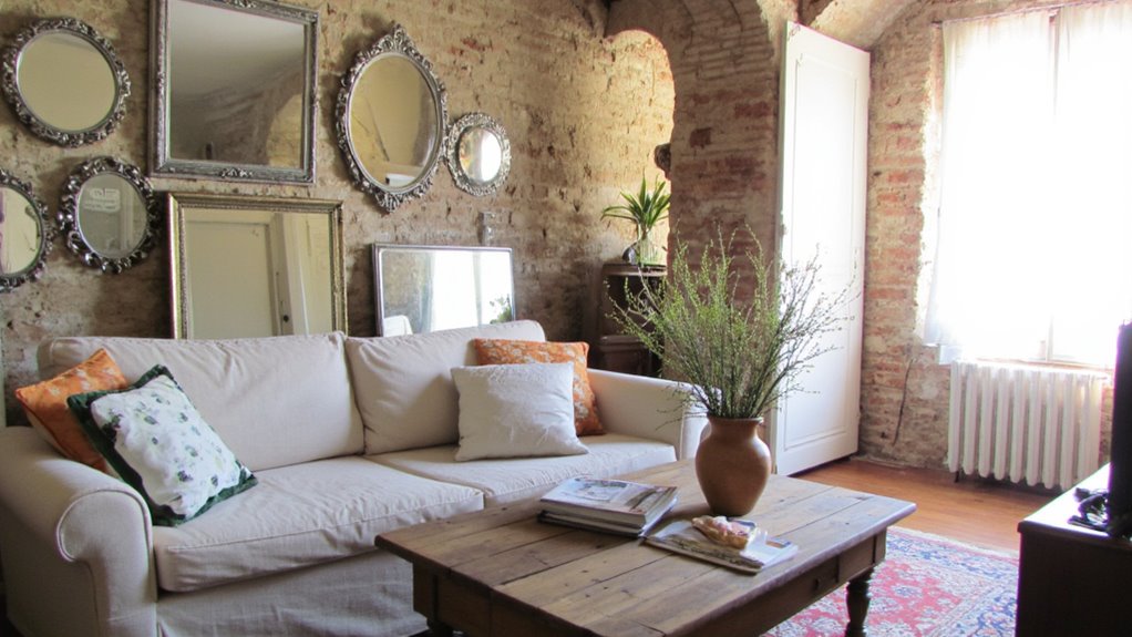 antique mirrors enhance light