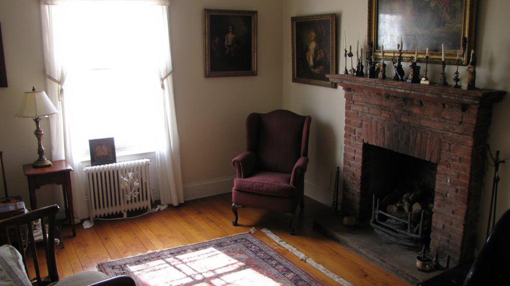 antiques enhance colonial decor