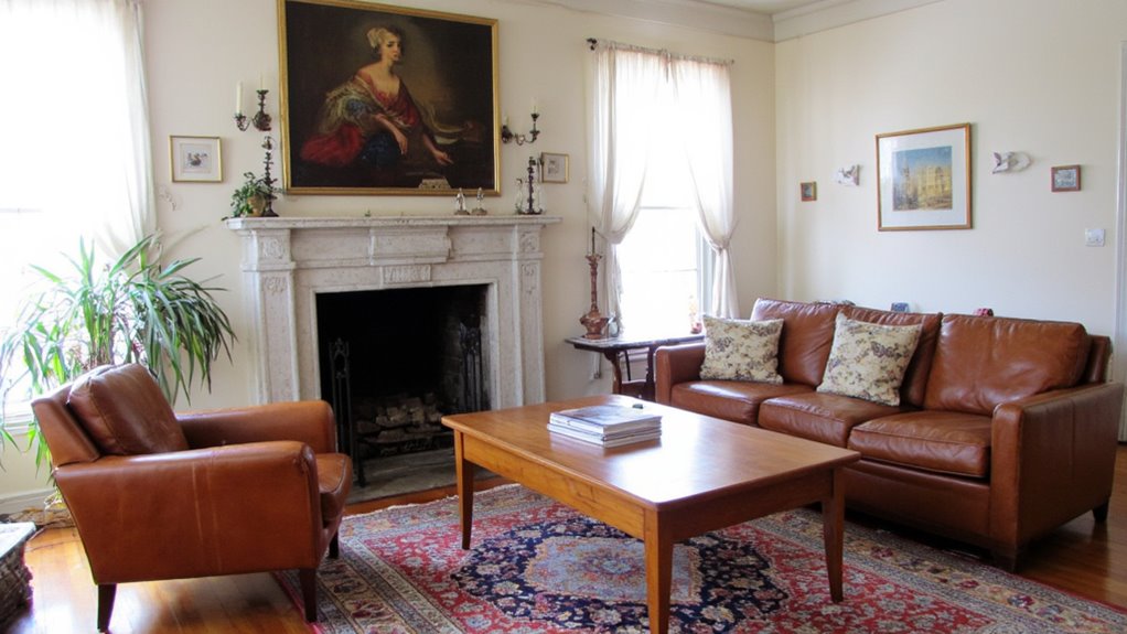 art enhances living room