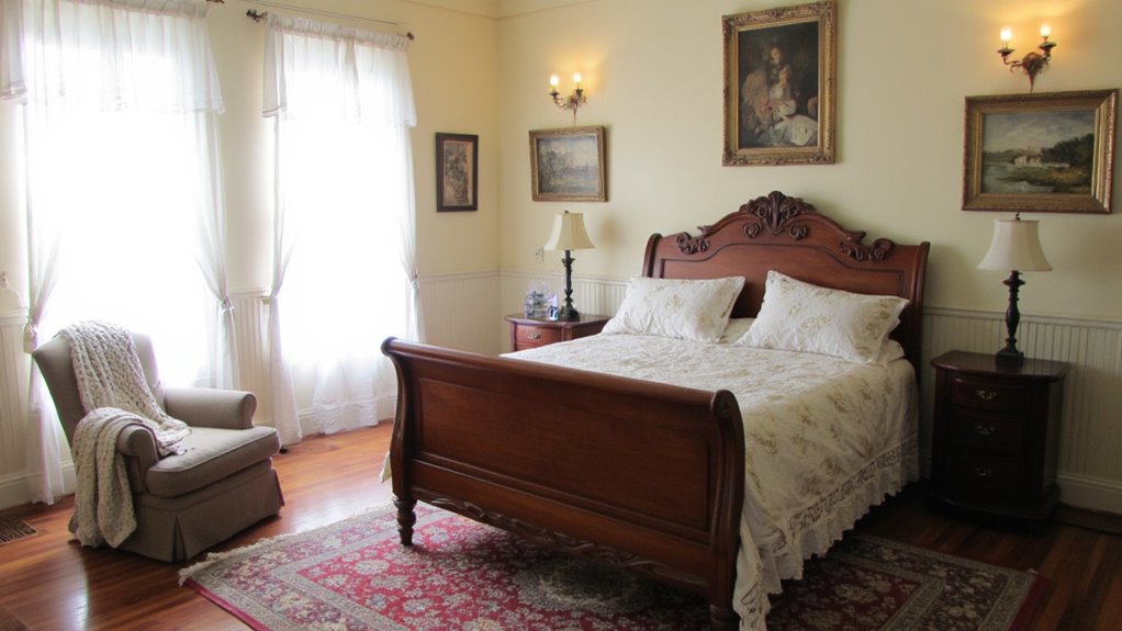 artwork enhances traditional bedrooms