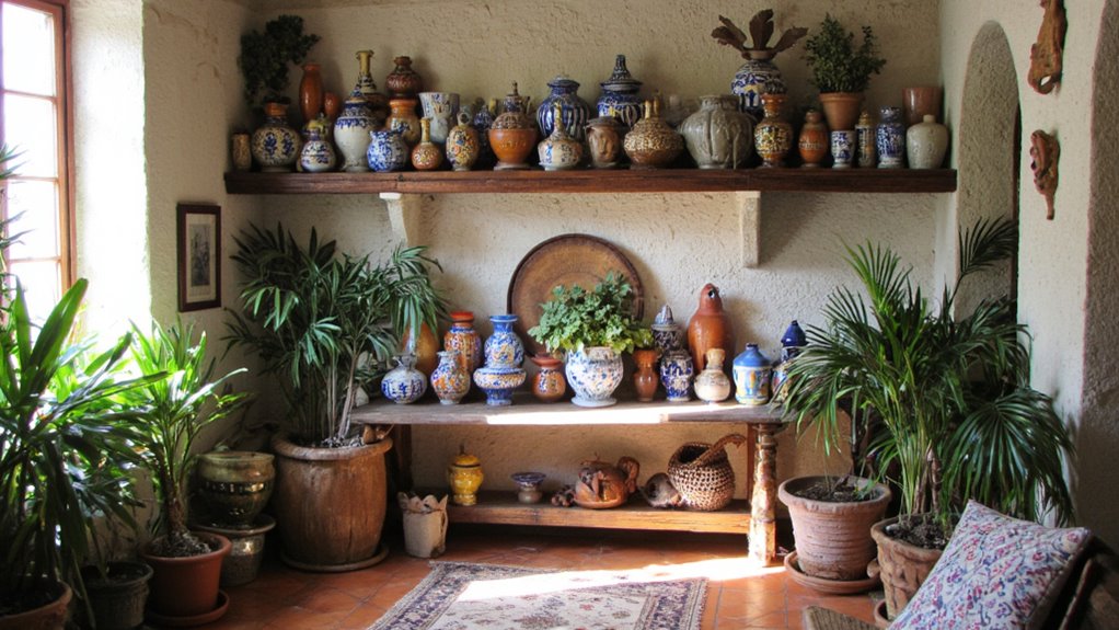 authentic italian pottery display